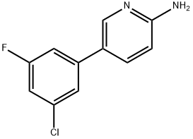 5-(3-Chloro-5-fluorophenyl)pyridin-2-aMine Struktur