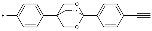 2,6,7-Trioxabicyclo(2.2.2)octane, 1-(4-ethynylphenyl)-4-(4-fluoropheny l)- Struktur