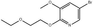 5-broMo-2-(2-ethoxyethoxy)-3-Methoxypyridine Struktur