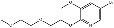 5-broMo-3-Methoxy-2-(2-(2-Methoxyethoxy)ethoxy)pyridine Struktur