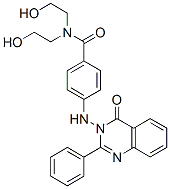 N,N-bis(2-hydroxyethyl)-4-[(4-oxo-2-phenyl-quinazolin-3-yl)amino]benza mide Struktur