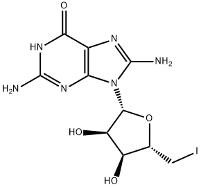 8-amino-5'-iodoguanosine Struktur