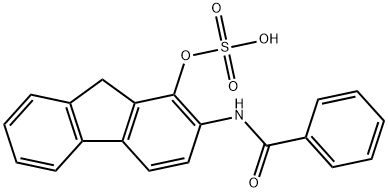 N-1-sulfooxy-2-benzoylaminofluorene Struktur