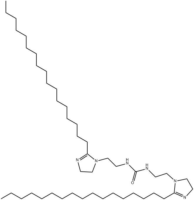 N,N'-Bis[2-[(2-heptadecyl-4,5-dihydro-1H-imidazol)-1-yl]ethyl]urea Struktur