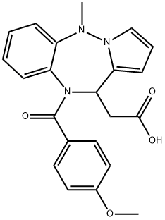 5-methyl-10,11-dihydro-5H-pyrrolo(1,2-b)(1,2,5)benzotriazepine-11-acetic acid Struktur