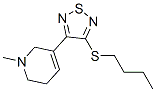 3-(3-butylthio-1,2,5-thiadiazol-4-yl)-1,2,5,6-tetrahydro-1-methylpyridine Struktur