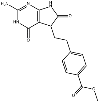 4-[2-(2-AMino-4,5,6,7-tetrahydro-4,6-dioxo-3H-pyrrolo[2,3-d]pyriMidin-5-yl)ethyl]benzoic Acid Methyl Ester Struktur