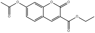 ETHYL 7-ACETOXYCOUMARIN-3-CARBOXYLATE Struktur