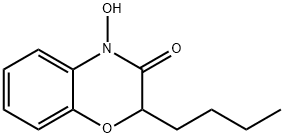 2-Butyl-4-hydroxy-2,3-dihydro-4H-1,4-benzooxazine-3-one Struktur