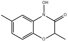 2,6-Dimethyl-4-hydroxy-2H-1,4-benzoxazin-3(4H)-one Struktur