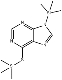 6-trimethylsilylthio-9-trimethylsilylpurine Struktur