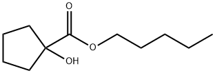 Cyclopentanecarboxylic acid, 1-hydroxy-, pentyl ester (7CI,8CI) Struktur