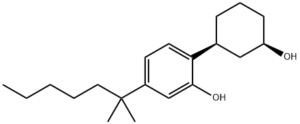 5-(1,1-Dimethylhexyl)-2-[(1S,3R)-3-hydroxycyclohexyl]phenol Struktur