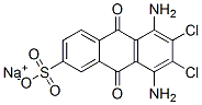 sodium 5,8-diamino-6,7-dichloro-9,10-dihydro-9,10-dioxoanthracene-2-sulphonate Struktur