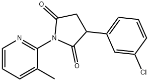 3-(3-Chlorophenyl)-1-(3-methyl-2-pyridinyl)-2,5-pyrrolidinedione Struktur