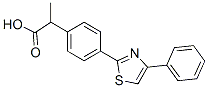 α-Methyl-4-(4-phenyl-2-thiazolyl)benzeneacetic acid Struktur