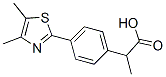 α-Methyl-4-(4,5-dimethyl-2-thiazolyl)benzeneacetic acid Struktur