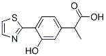 3-Hydroxy-α-methyl-4-(2-thiazolyl)benzeneacetic acid Struktur