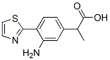 3-Amino-α-methyl-4-(2-thiazolyl)benzeneacetic acid Struktur