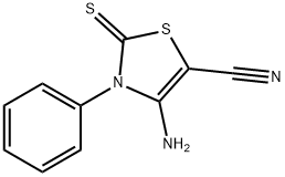 4-aMino-3-phenyl-2-thioxo-2,3-dihydrothiazole-5-carbonitrile Struktur