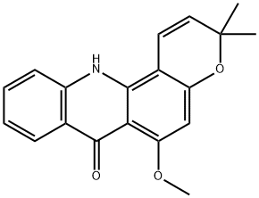 3,3-Dimethyl-6-methoxy-3H-pyrano[2,3-c]acridine-7(12H)-one Struktur