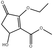 1-Cyclopentene-1-carboxylicacid,2-ethoxy-5-hydroxy-3-oxo-,methylester(9CI) Struktur