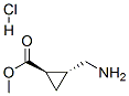 Cyclopropanecarboxylic acid, 2-(aminomethyl)-, methyl ester, hydrochloride, trans- (9CI) Struktur