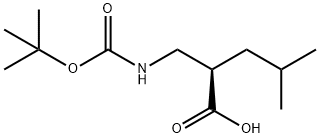 Boc-(R)-2-(aMinoMethyl)-4-Methylpentanoic acid Struktur