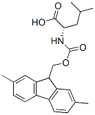 N-(9H-(2,7-dimethylfluoren-9-ylmethoxy)carbonyl)leucine Struktur