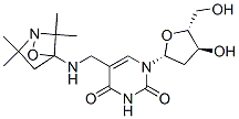 5-(((2,2,5,5-tetramethyl-1-oxy-3-pyrrolidinyl)amino)methyl)-2'-deoxyuridine Struktur