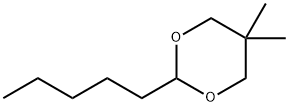 5,5-dimethyl-2-pentyl-1,3-dioxane Struktur