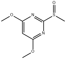 4,6-DIMETHOXY-2-METHYLSULFINYLPYRIMIDINE Struktur