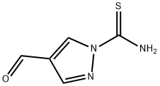 1H-Pyrazole-1-carbothioamide, 4-formyl- (9CI) Struktur