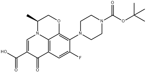 N-tert-Butoxycarbonyl DesMethyl Levofloxacin Struktur