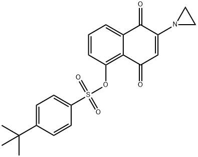 2-aziridinyl-1,4-naphthoquinon-5-yl 4-tert-butylbenzenesulfonate Struktur