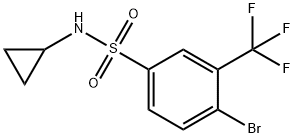 4-BroMo-N-cyclopropyl-3-(trifluoroMethyl)benzenesulfonaMide Struktur