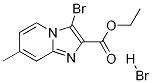 3-BroMo-7-Methyl-iMidazo[1,2-a]pyridine-2-carboxylic acid ethyl ester 
hydrobroMide Structure