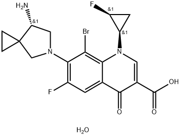 7-((S)-7-aMino-5-azaspiro[2.4]heptan-5-yl)-8-broMo-6-fluoro-1-((1R,2S)-2-fluorocyclopropyl)-4-oxo-1,4-dihydroquinoline-3-carboxylic acid hydrate Struktur