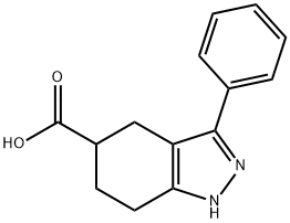 3-phenyl-4,5,6,7-tetrahydro-1H-indazol-5-carboxylic acid Struktur