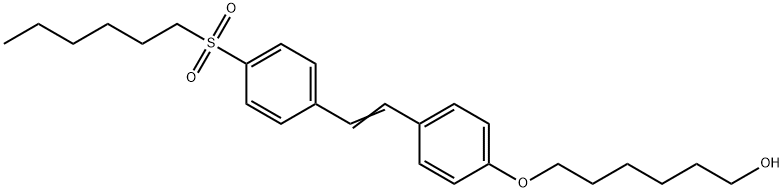 6-[4-[2-[4-(Hexylsulfonyl)phenyl]ethenyl]phenoxy]-1-hexanol Struktur