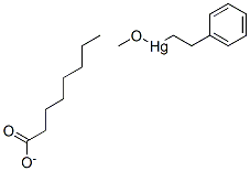 phenylethyl methoxy mercury octanoate Struktur