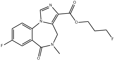 3'-fluoropropyl-8-fluoro-5,6-dihydro-5-methyl-6-oxo-4H-imidazol(1,5-a)(1,4)benzodiazepine-3-carboxylic acid Struktur