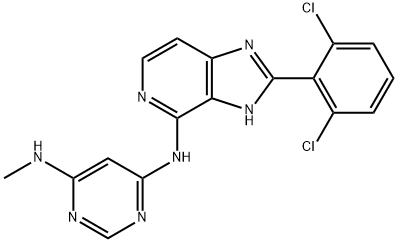 N4-(2-(2,6-Dichlorophenyl)-3H-iMidazo[4,5-c]pyridin-4-yl)-N6-MethylpyriMidine-4,6-diaMine Struktur