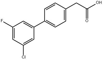 4-(3-Chloro-5-fluorophenyl)phenylacetic acid Struktur