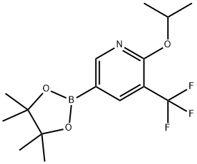 2-isopropoxy-5-(4,4,5,5-tetraMethyl-1,3,2-dioxaborolan-2-yl)-3-(trifluoroMethyl)pyridine Struktur