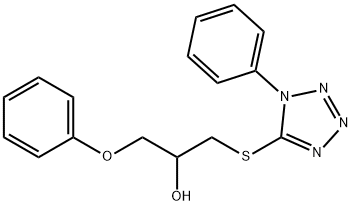 1-phenoxy-3-(1-phenyltetrazol-5-yl)sulfanyl-propan-2-ol Struktur