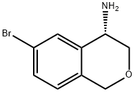 1H-2-Benzopyran-4-amine, 6-bromo-3,4-dihydro-, (4S)- Struktur