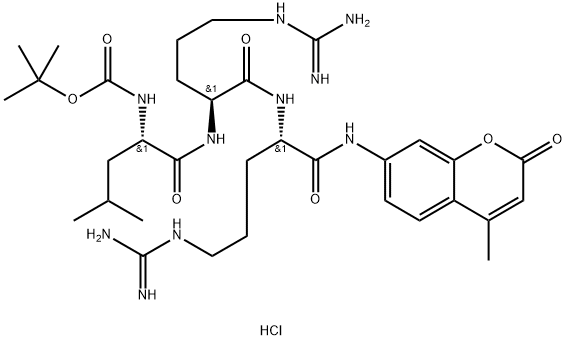 BOC-LEU-ARG-ARG-AMC HCL Struktur