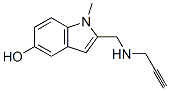 2-(N-(2-propynyl)-aminomethyl)-1-methyl-5-hydroxyindole Struktur