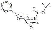 2,3-ANHYDRO-4,6-O-BENZYLIDENE-N-(TERT-BUTOXYCARBONYL)-1,5-DEOXY-1,5-IMINO-D-GLUCITOL Struktur